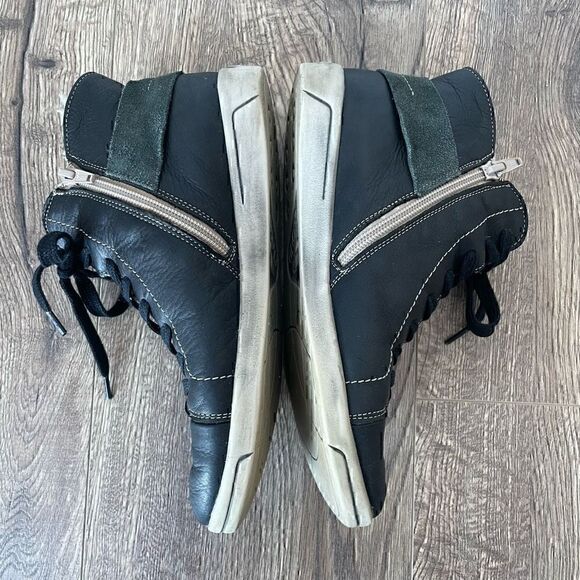 CLOUD Aline Sneaker Booties Size 37 (US 6) Wool Lined Black Leather Boots - Picture 10 of 10